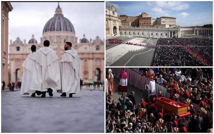 ზღვა ხალხი და საყოველთაო გლოვა ვატიკანში - პაპ ფრანცისკეს ცხედარი წმინდა პეტრეს ბაზილიკაში დაასვენეს (ფოტო)