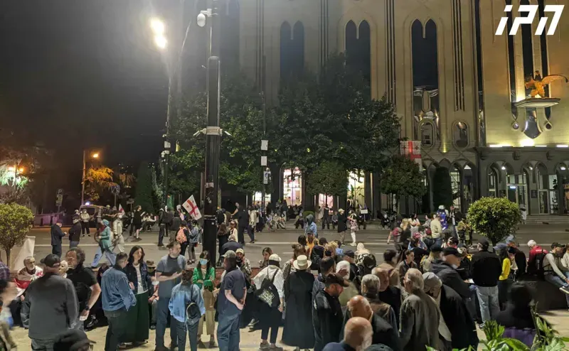 რუსთაველის გამზირზე საპროტესტო აქცია მიმდინარეობს