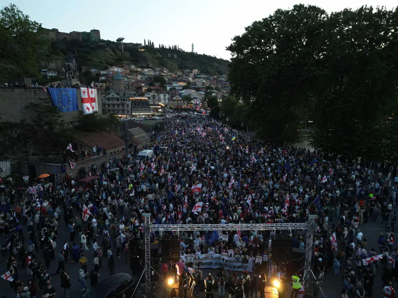 "ევროპის მოედანზე“ მიმდინარეობს აქცია ლოზუნგით: "ძალა ევროპაშია, ძალა ერთობაშია“