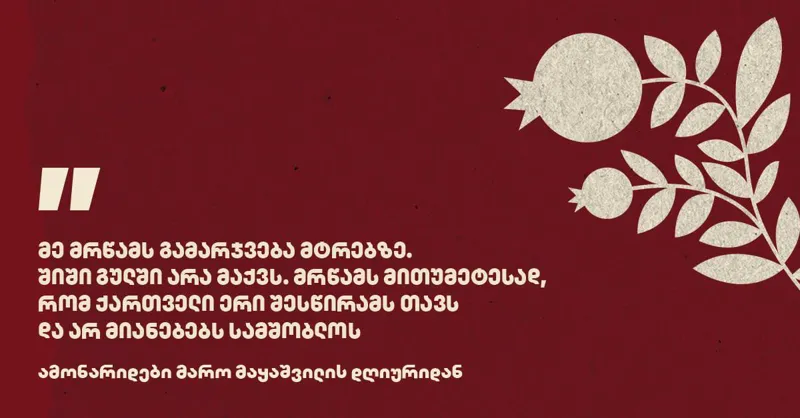 "მე მრწამს გამარჯვება მტრებზე. შიში გულში არა მაქვს. მრწამს მითუმეტესად, რომ ქართველი ერი შესწირამს თავს და არ მიანებებს სამშობლოს" - ამონარიდები მარო მაყაშვილის დღიურიდან