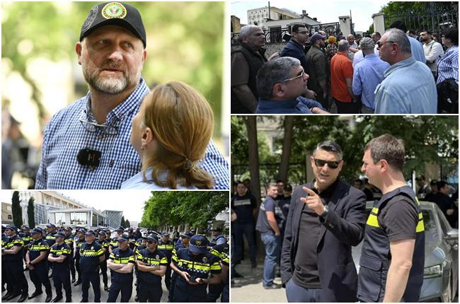 რა ხდება თბილისის საქალაქო სასამართლოსთან, სადაც ზურაბ გირჩი ჯაფარიძის სასამართლო პროცესია ჩანიშნული? (ფოტოები)