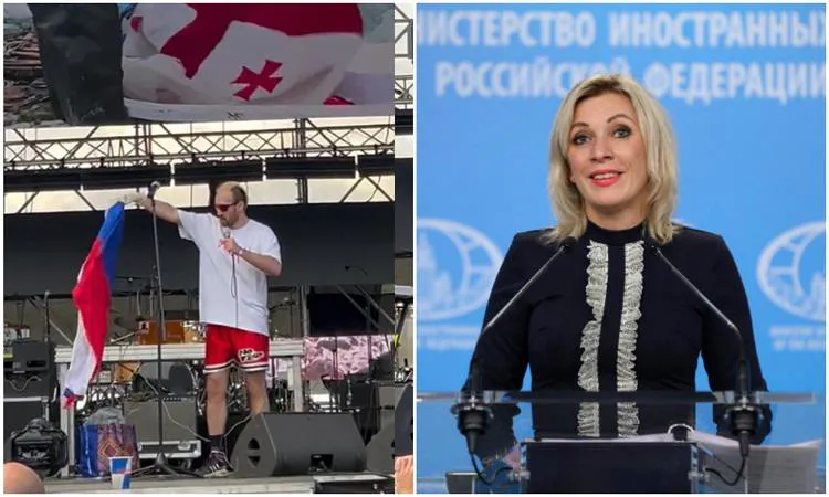 რა მოხდა “Tbilisi open air”-ზე, რომელსაც მარია ზახაროვა ეხმაურება - “მომღერალმა ჯერ რუსული სამფეროვანი დროშა დააგდო იატაკზე, შემდეგ აიღო და პაკეტში ჩადო. ამის შემდეგ კი, გეწაძემ ბუნებრივი მოთხოვნილებების დაკმაყოფილების (მოშარდვის) იმიტაცია მოახდინა”