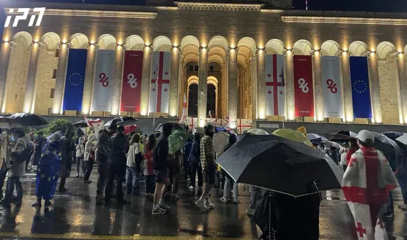 რუსთაველის გამზირზე საპროტესტო აქცია მიმდინარეობს