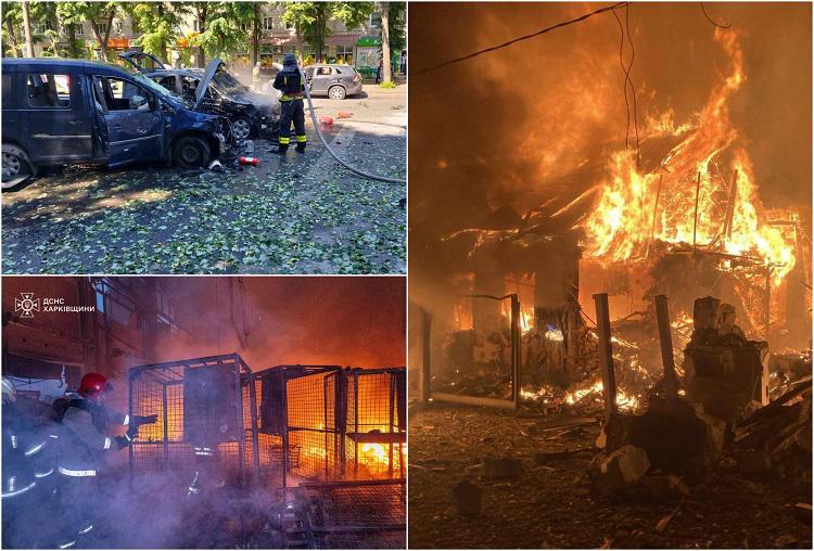 რუსეთმა უკრაინის რამდენიმე რეგიონს შეუტია - არიან გარდაცვლილები და დაშავებულები, დაიწვა საცხოვრებელი სახლები (ფოტო)