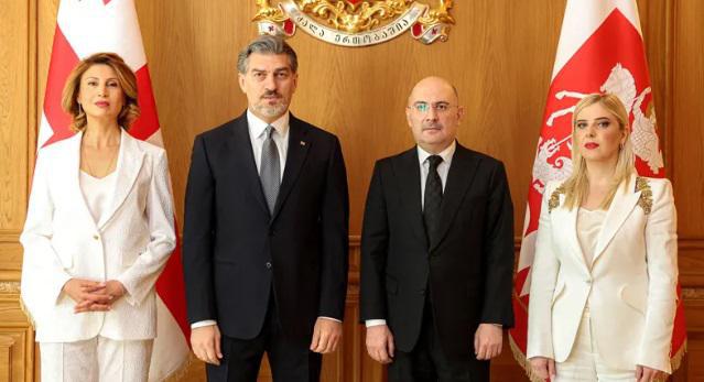 მიხეილ ყაველაშვილი დიპლომატებს - ნიკა ლალაშვილს, თამარ ტალიაშვილს და ხატია წილოსანს შეხვდა