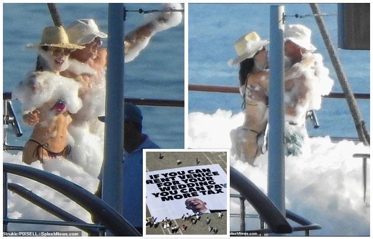 იტალიაში ქორწილამდე ბეზოსმა და მისმა საცოლემ ხორვატიაში ქაფის წვეულება გამართეს - ფოტოები იახტიდან და პროტესტი ვენეციაში: "ჩვენი ქალაქი ოლიგარქის სათამაშო მოედანი არ გახდება"