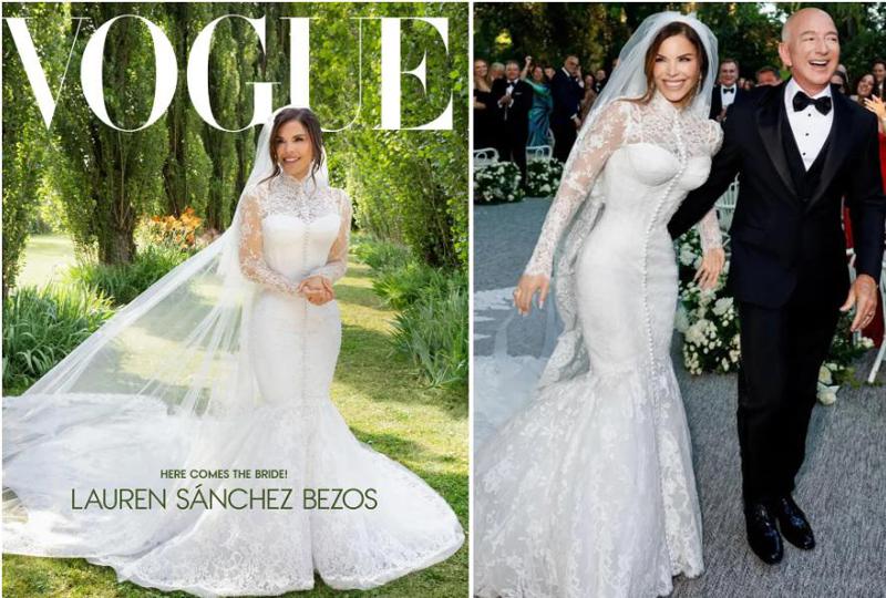 Dolce & Gabbana-ს კაბა, 30-კარატიანი ბრილიანტის ბეჭედი და ცნობილი სტუმრები  - ჯეფ ბეზოსი და ლორენ სანჩესი დაქორწინდნენ: ფოტოები წლის ქორწილიდან, რომელიც ვენეციაში გაიმართა