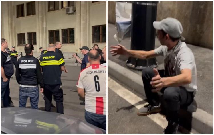 აქციის მონაწილეების ინფორმაციით, ადგილზე მყოფ მოქალაქეს ე.წ. ელექტროშოკით თავს დაესხნენ