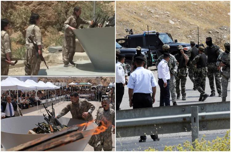 ერაყში “ქურთისტანის მუშათა პარტიის“ (PKK) ათობით მებრძოლმა იარაღის ჩაბარება დაიწყო - პროცესი მკაცრად გასაიდუმლოებულ ადგილზე, უსაფრთხოების დაცვით მიმდინარეობს (ფოტო)