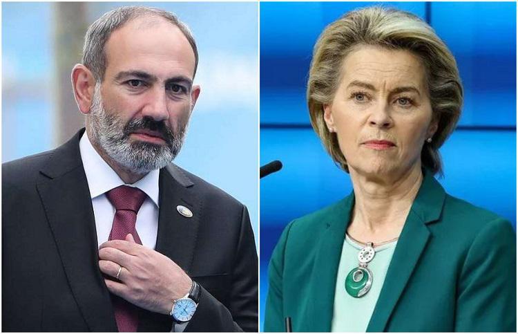 “სომხეთ-ევროპის ურთიერთობები ასეთი მჭიდრო არასდროს ყოფილა“ - ურსულა ფონ დერ ლაიენი ნიკოლ ფაშინიანს