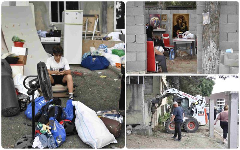 "სადმე შეგვიშვან, სახლები მოგვცენ" - მოქალაქეების ნაწილმა გამოსახლების შემდეგ ღამე ღია ცის ქვეშ გაატარა: ფოტოკოლაჟი თვალჭრელიძის ქუჩიდან