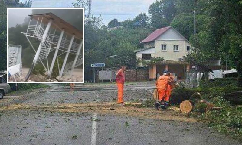 ღვარცოფისგან ჩაკეტილი რიწის პარკი, განადგურებული ატრაქციონი, დატბორილი სოფლები - ოკუპირებულ აფხაზეთში სტიქიას ებრძვიან (ფოტოები)