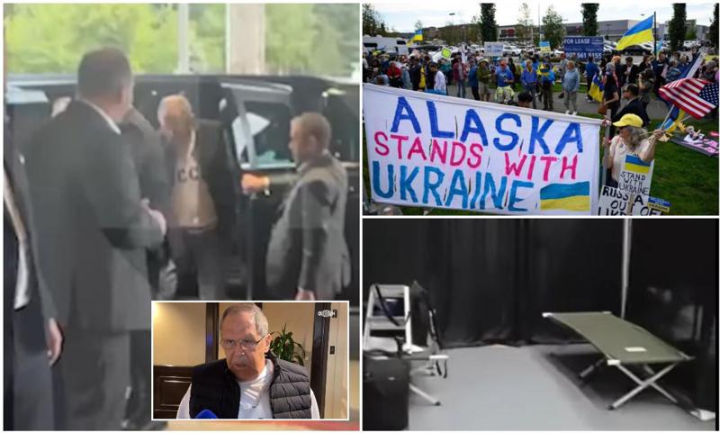 ლავროვი სსრკ-ს მაისურით, კიევური კატლეტები ბორტზე, უკმაყოფილო რუსი ჟურნალისტები და შეხვედრა აქციის ფონზე - რა ხდება ალასკაზე, სადაც ტრამპ-პუტინს ელიან (ფოტო/ვიდეო)