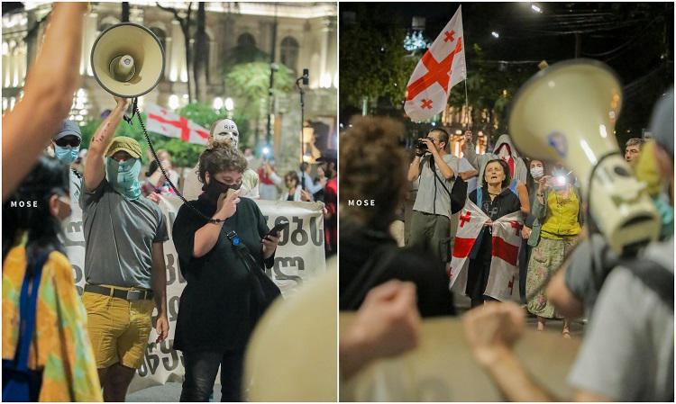 რუსთაველის გამზირზე საპროტესტო აქცია გაიმართა