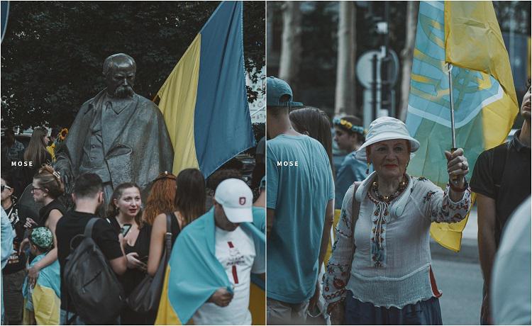 უკრაინის დამოუკიდებლობის დღესთან დაკავშირებით თბილისში სოლიდარობის აქცია მიმდინარეობს