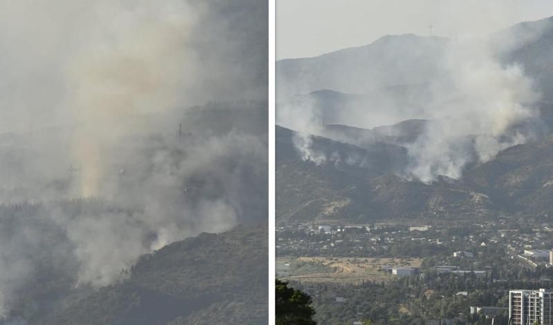 რა ხდება ავჭალაში, სადაც მთის ფერდობზე ხანძარია - ცეცხლის ჩასაქრობად 2 ვერტმფრენი მუშაობს (ფოტოები, ვიდეო)