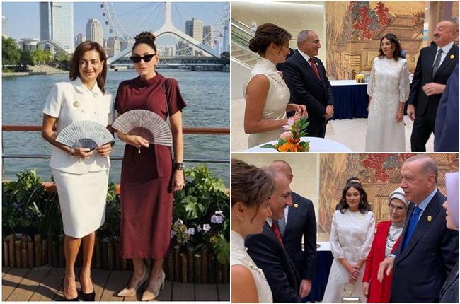 ანა აკოპიანი და მეჰრიბან ალიევა შანხაიში: პირველ ქალბატონებს შორის ხაზგასმული კეთილგანწყობა, როგორც სამშვიდობო პროცესის სიმბოლო