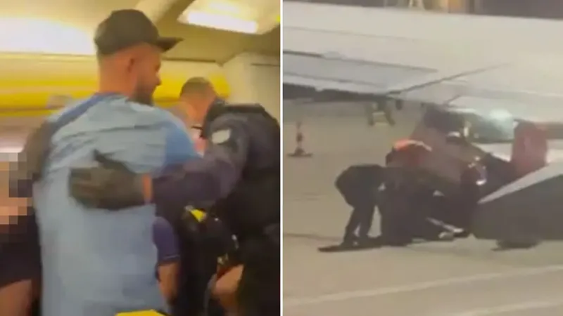 ხმაური, დაპირისპირება და დაკავებულები - რა მოხდა Ryanair-ის თვითმფრინავის ბორტზე