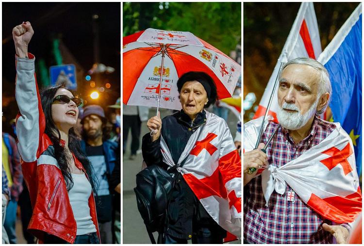 პარლამენტთან საპროტესტო აქცია მიმდინარეობს (ფოტო)