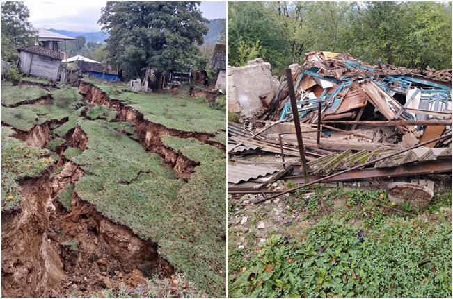 "მიწა თითქოს გმინავდა..." - ხარაგაულის მუნიციპალიტეტის 2 სოფელი, ფაქტობრივად, გაქრა - რას შეიძლება გამოეწვია მეწყერი?