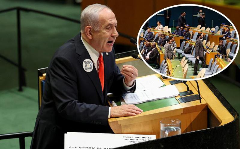 ხმაური გაეროში: ნეთანიაჰუს გამოსვლისას დელეგატებმა სხდომათა დარბაზი დატოვეს - "თქვენი სამარცხვინო გადაწყვეტილება წაახალისებს ტერორიზმს!"