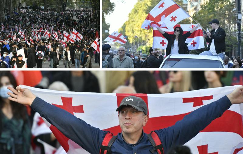 რა ვითარებაა პარლამენტთან, სადაც აქცია მიმდინარეობს - გადაკეტილია როგორც რუსთაველის გამზირი, ისე თავისუფლების მოედანი