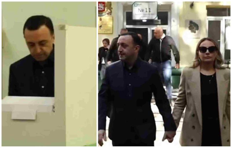 ირაკლი ღარიბაშვილი მეუღლესთან ერთად საარჩევნო უბანზე მივიდა - კადრები ადგილიდან