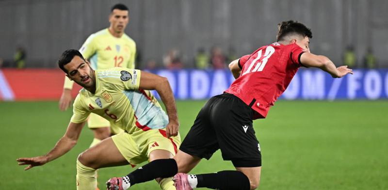 კვლავ უსუსური თამაში - საქართველოს ნაკრები ესპანეთთან პირველი ტაიმის შემდეგ ანგარიშით 0:3 მარცხდება