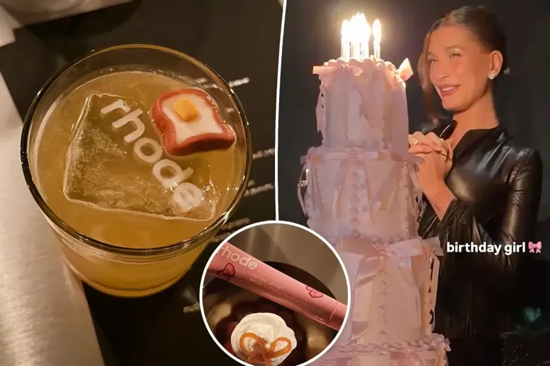 მდიდრული წვეულება მეუღლის გარეშე? - გავლენიანი სტუმრები, ტუჩსაცხები სუფრაზე და ვარდისფერი ტორტი: როგორ აღნიშნა ჰეილი ბიბერმა წვეულება (ფოტოები)