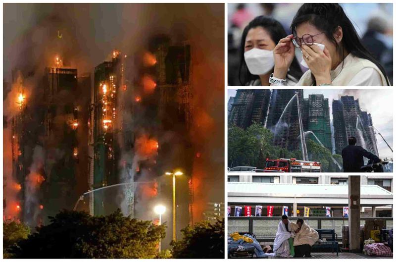 "მასშტაბური ტრაგედიის მიზეზი სავარაუდოდ, დაუდევრობაა" - დაღუპულთა რაოდენობა იზრდება, დამწვარია 7 კორპუსი: ჰონგ-კონგის ხელისუფლებამ 3 პირი დააკავა (ფოტოები)