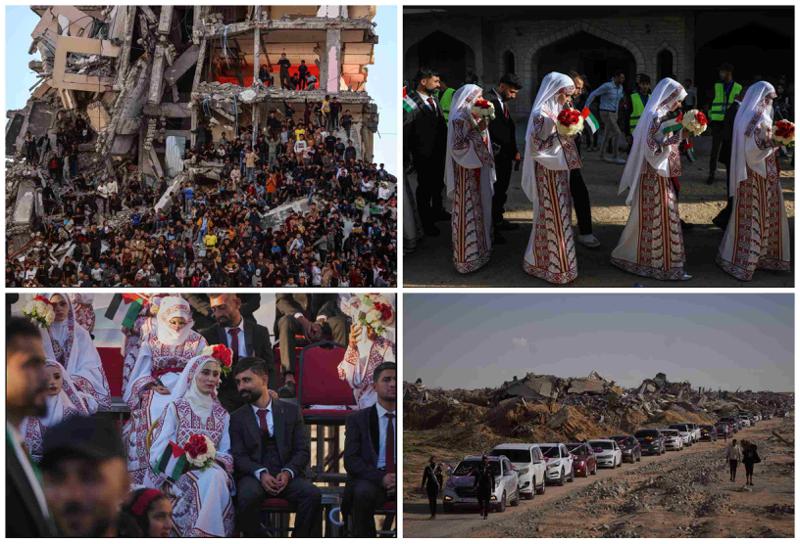 საყოველთაო ქორწინება მიწასთან გასწორებულ ღაზაში - კადრები, რომელმაც მსოფლიო მოიარა