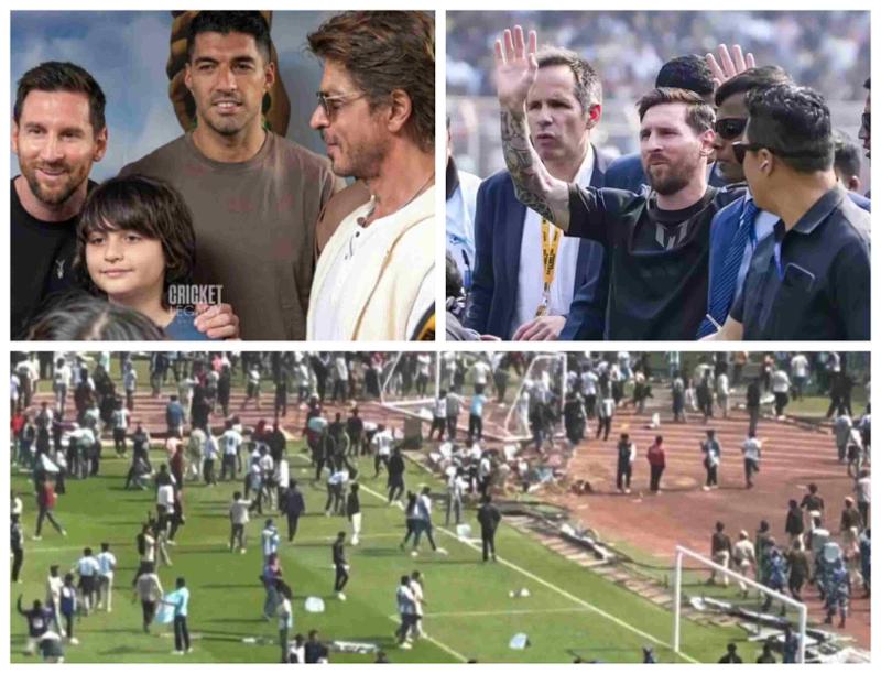 დიდი ქაოსი ინდოეთში და სტადიონიდან "გაქცეული" მესი - გულშემატკივრებმა სკამები დალეწეს, რადგან ფეხბურთელთან მხოლოდ ქვეყნის ლიდერები და მსახიობები მიუშვეს