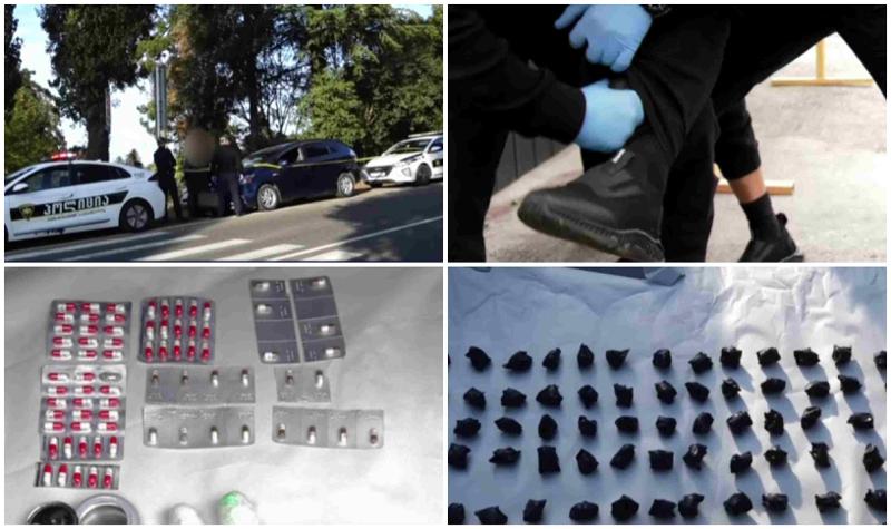 პოლიციამ გადამოწმების მიზნით გაჩერებულ 3 პირს დიდი რაოდენობით ნარკოტიკი და ფსიქოტროპული ნივთიერებები აღმოუჩინა - რა დეტალებს ასაჯაროებს შსს