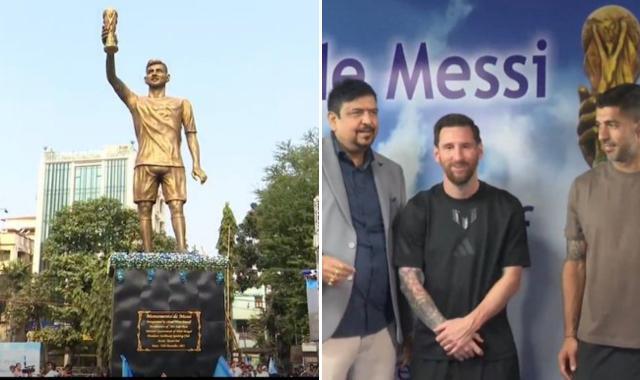 დღის ფოტო - ინდოეთში მესის ქანდაკება ვირტუალურად გაუხსნეს