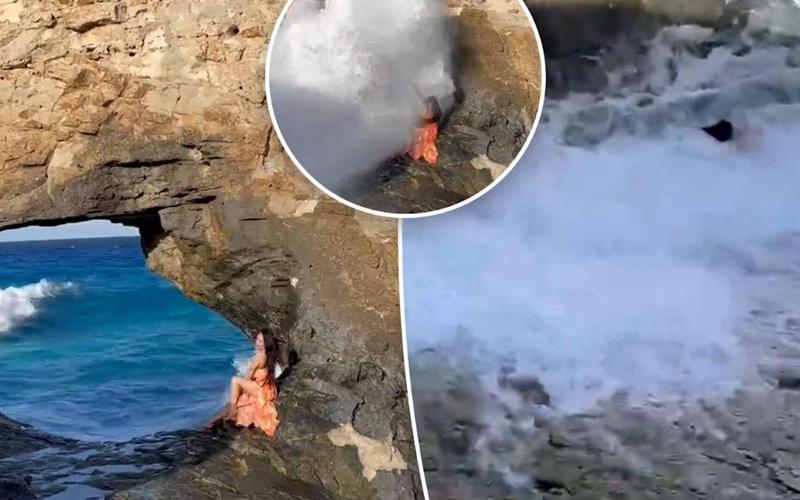 ტურისტი ფოტოების გადაღების დროს, ტალღამ გაიტაცა - დრამატული ფოტოსესია ეგვიპტეში