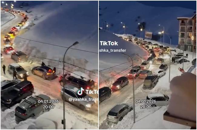 "საგიჟეთი ხდება - რუს ტურისტებს გზაზე ჰყავთ გაჩერებული მანქანები" -  რამ გამოიწვია გუდაურში სატრანსპორტო კოლაფსი?