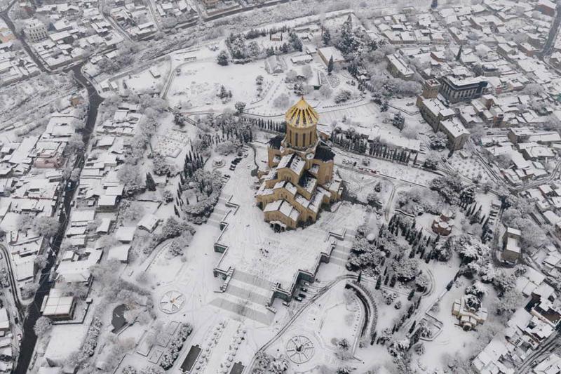თოვლში გახვეული თბილისი - დავით თაბაგარის ფოტოები