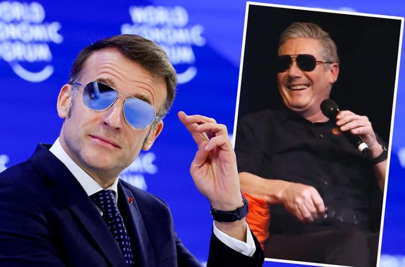 კირ სტარმერის ხუმრობა მაკრონის სათვალეზე - დიდი ბრიტანეთის პრემიერმაც "ავიატორები" მოირგო (ვიდეო)