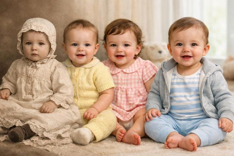 როგორ ეცვათ ჩვილებსა და ბავშვებს ათწლეულების წინ და როგორ აცვიათ დღეს?