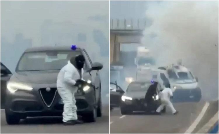 ძარცვა იტალიაში ჰოლივუდის სცენარით - "შეიარაღებულმა ბანდამ მაგისტრალი საომარ ზონად აქცია": რა კადრები ვრცელდება მედიაში