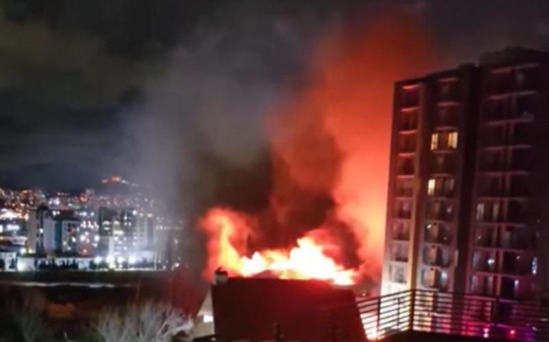 ხანძარი დიდ დიღომში - ცეცხლი ერთ-ერთ საწყობს უკიდია (ვიდეო)