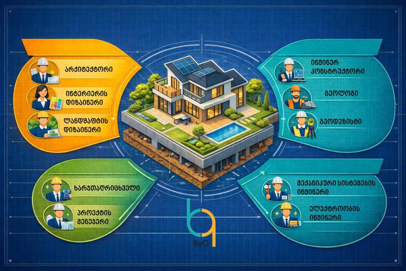 რამდენი და რომელი პროფესიის სპეციალისტები უნდა ჩაერთოს კერძო სახლის მშენებლობასა და რემონტში, რომ იდეალური შედეგი მიიღოთ?