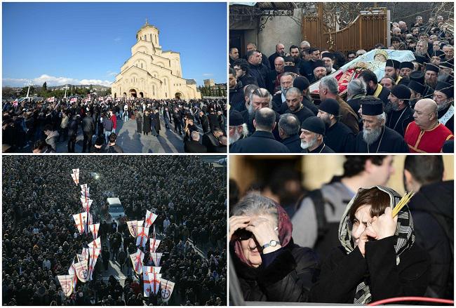 ილია მეორე სამების საკათედრო ტაძარში გადაასვენეს - პატრიარქის ხსოვნას პატივი ქუჩაში შეკრებილმა ათასობით ადამიანმა მიაგო: ფოტოები პროცესიიდან