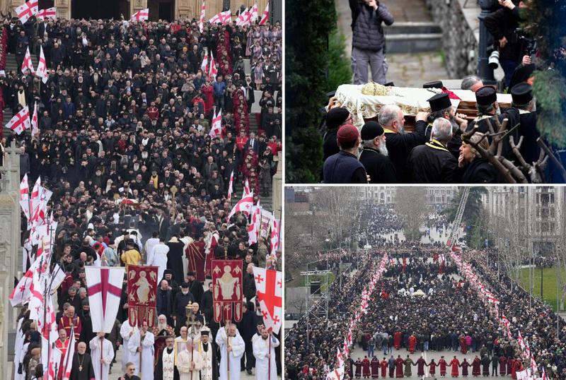 ათასობით ადამიანი ქუჩებში, სამგლოვიარო გალობა, სვანური ზარი, თვალცრემლიანი მოქალაქეები და ტაში  - პატრიარქი სიონის ტაძარში დაკრძალეს