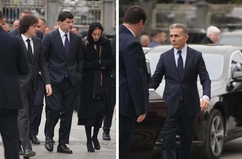 ხელისუფლების წარმომადგენლები ოჯახებთან ერთად სამების ტაძარში (ფოტოები)