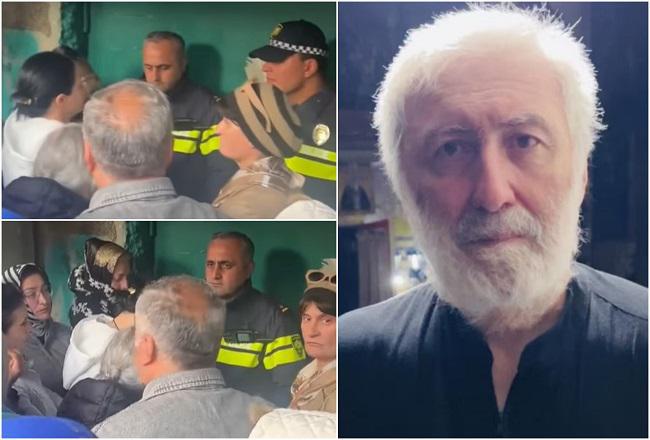 სადარბაზოსთან, სადაც ბერი ნიკოლოზი გარდაიცვალა, დაპირისპირებაა - რა ხდება ამ წუთებში ადგილზე