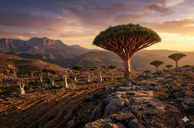 ჩვენი პლანეტის ყველაზე არამიწიერი ნაწილი, რომლის მცენარეული საფარის მესამედი სხვაგან არსად ხარობს: დრაკონის სისხლის, ბოთლისა და კიტრის ხეები - კიდევ რა განძს მალავს სოკოტრას სანაპირო?