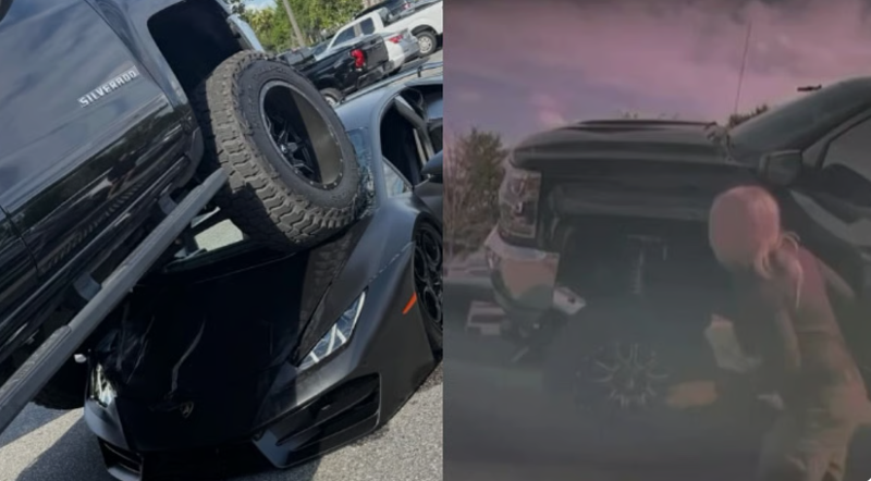 3-ტონიანმა პიკაპმა შემთხვევით "ლამბორგინს" გადაუარა - ვინ არის 250,000 ფუნტის ღირებულების ავტომობილის მძღოლი, რომელიც სიკვდილს სასწაულებრივად გადაურჩა