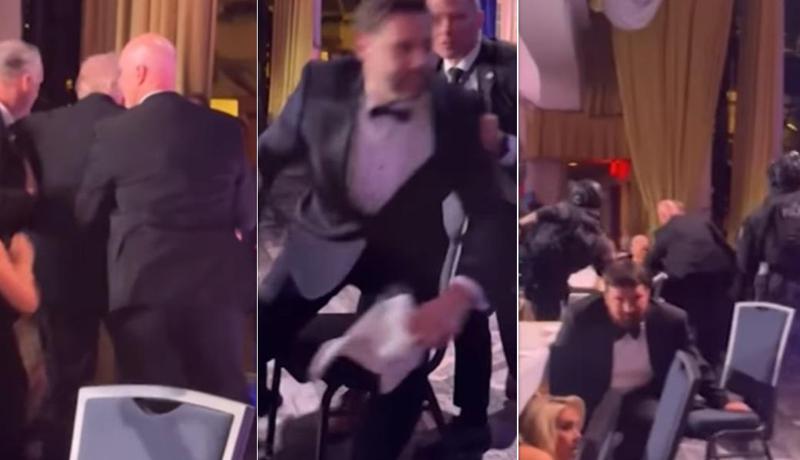 როგორ გაიყვანეს დარბაზიდან ტრამპი და ჯეი დი ვენსი თავდასხმისას - მედიაში ვიდეო კადრები ვრცელდება