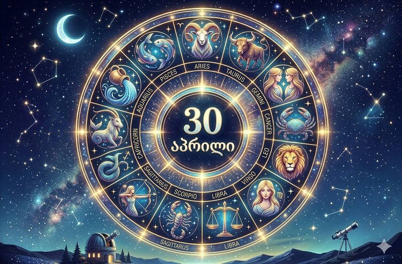 რა გელით 30 აპრილს ზოდიაქოს ნიშნების მიხედვით?